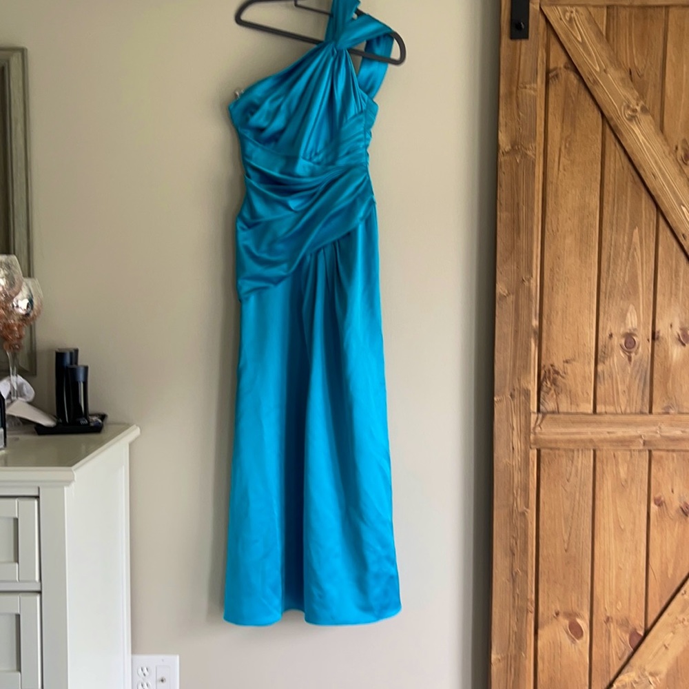 David’s Bridal Bridesmaid Satin Gown - Size 6